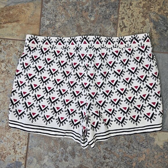 LOFT Size Large Linen Blend Pull On Shorts Elastic Drawstring Waistband Pockets - Picture 6 of 10